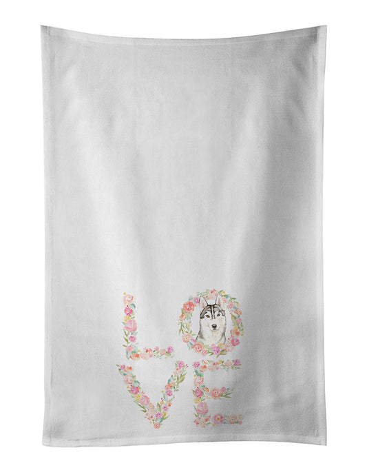 Siberian Husky Love Kitchen Towel Set of 2 - One Color / One Size - Home & Garden - Home Textile - Towels