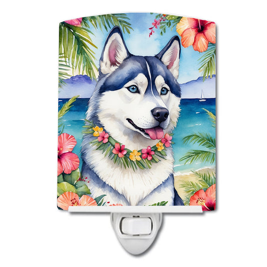 Siberian Husky Luau Ceramic Night Light - One Color / One Size - Home & Garden - Home Improvement - Lights & Lighting