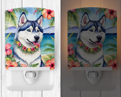 Siberian Husky Luau Ceramic Night Light - One Color / One Size - Home & Garden - Home Improvement - Lights & Lighting