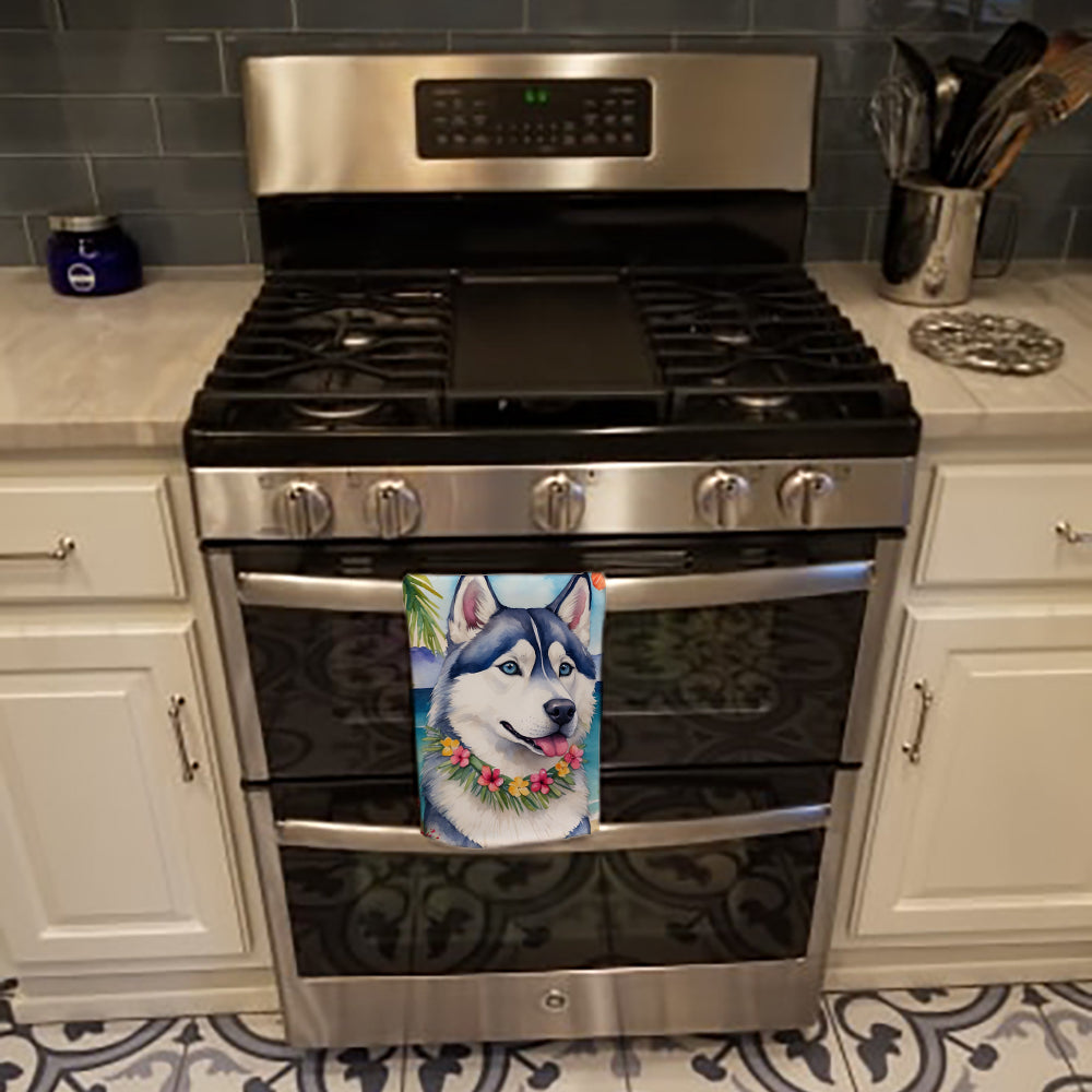 Siberian Husky Luau Kitchen Towel - One Color / One Size - Home & Garden - Home Textile - Towels