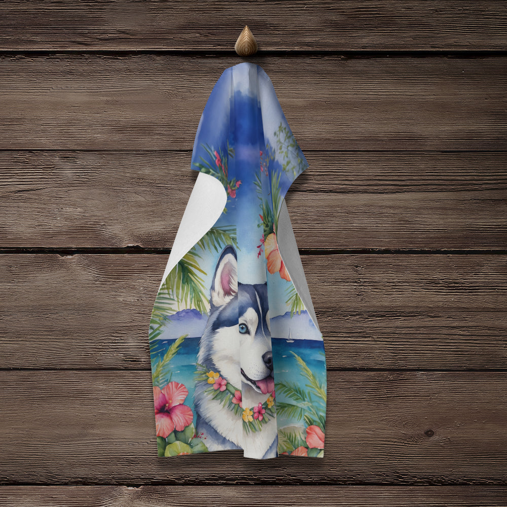 Siberian Husky Luau Kitchen Towel - One Color / One Size - Home & Garden - Home Textile - Towels