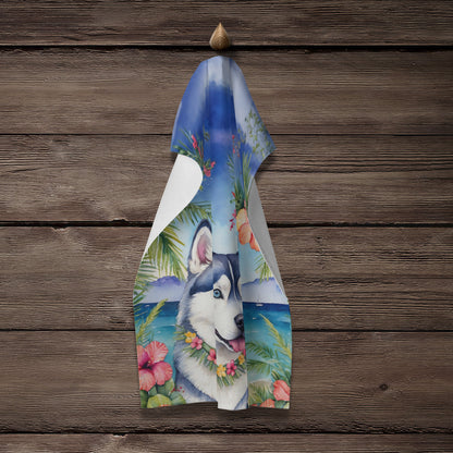 Siberian Husky Luau Kitchen Towel - One Color / One Size - Home & Garden - Home Textile - Towels