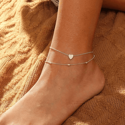 Simple Heart Anklet Ankle Bracelet - One Color / One Size - Jewelry & Accessories