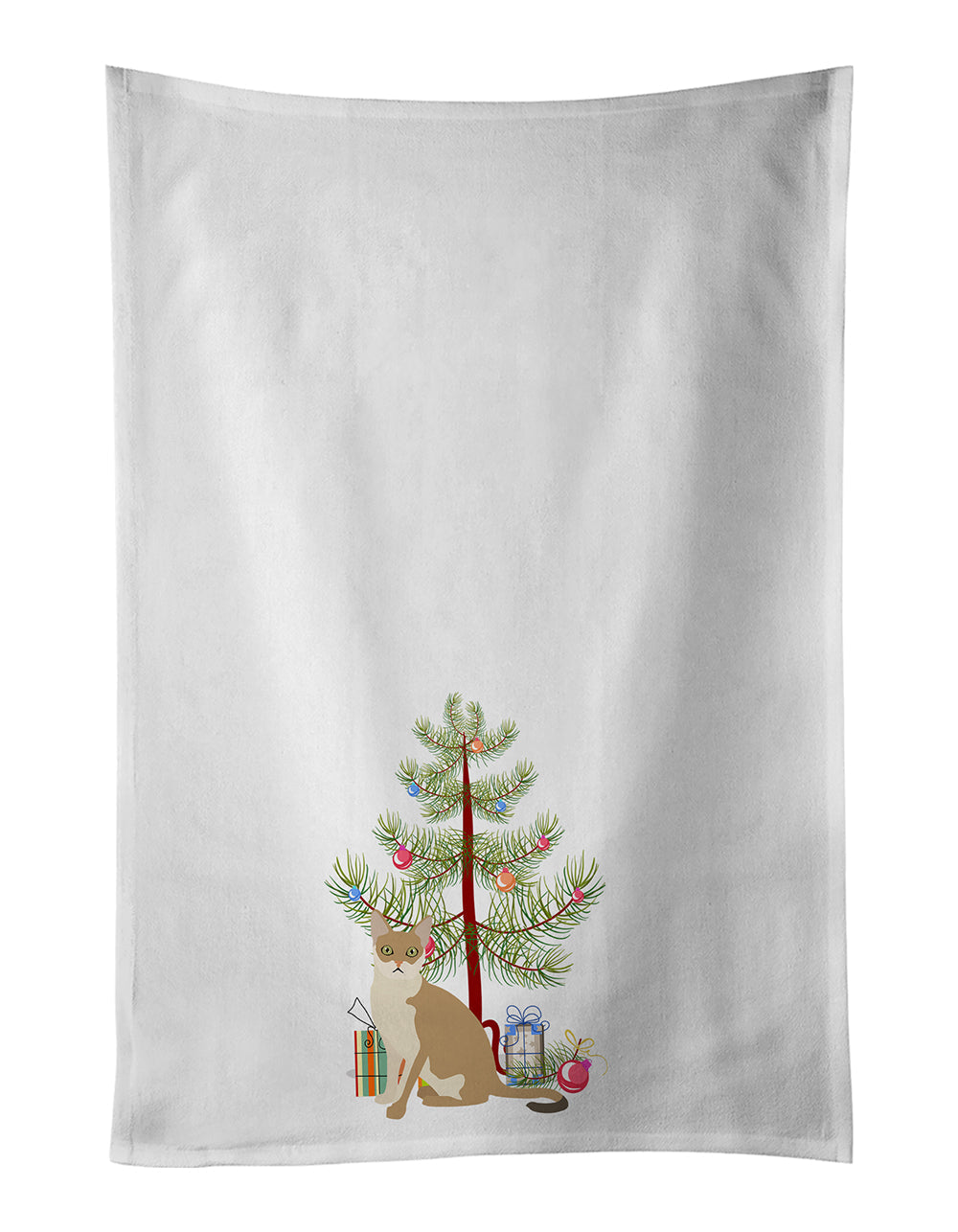 Singapura Cat Christmas Kitchen Towel Set of 2 - One Color / One Size - Home & Garden - Home Textile - Towels