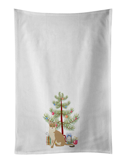 Singapura Cat Christmas Kitchen Towel Set of 2 - One Color / One Size - Home & Garden - Home Textile - Towels
