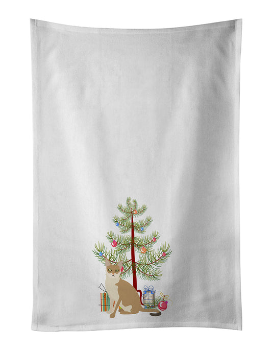 Singapura Cat Christmas Kitchen Towel Set of 2 - One Color / One Size - Home & Garden - Home Textile - Towels