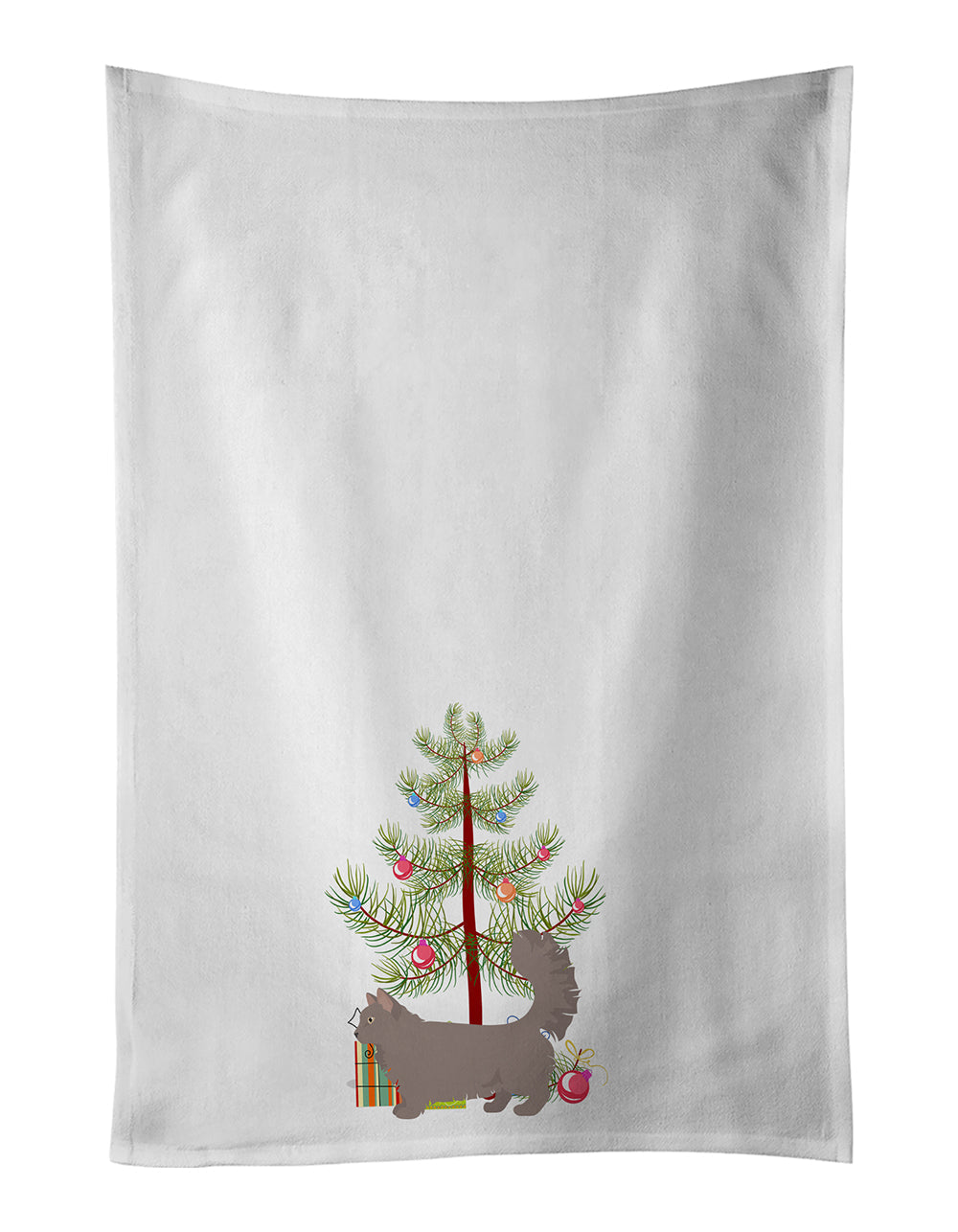 Skookum Cat Christmas Kitchen Towel Set of 2 - One Color / One Size - Home & Garden - Home Textile - Towels