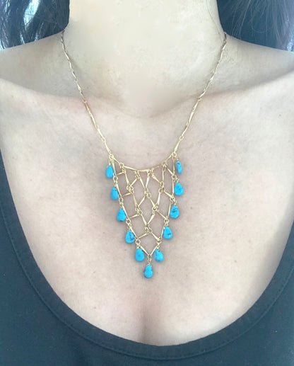 Sleeping Beauty Turquoise Statement Necklace - One Color / One Size - Jewelry & Accessories