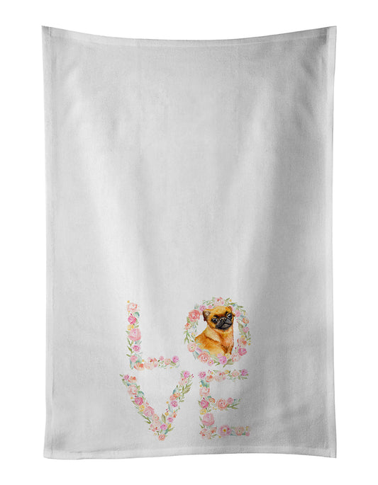 Small Brabant Griffon Love Kitchen Towel Set of 2 - One Color / One Size - Home & Garden - Home Textile - Towels
