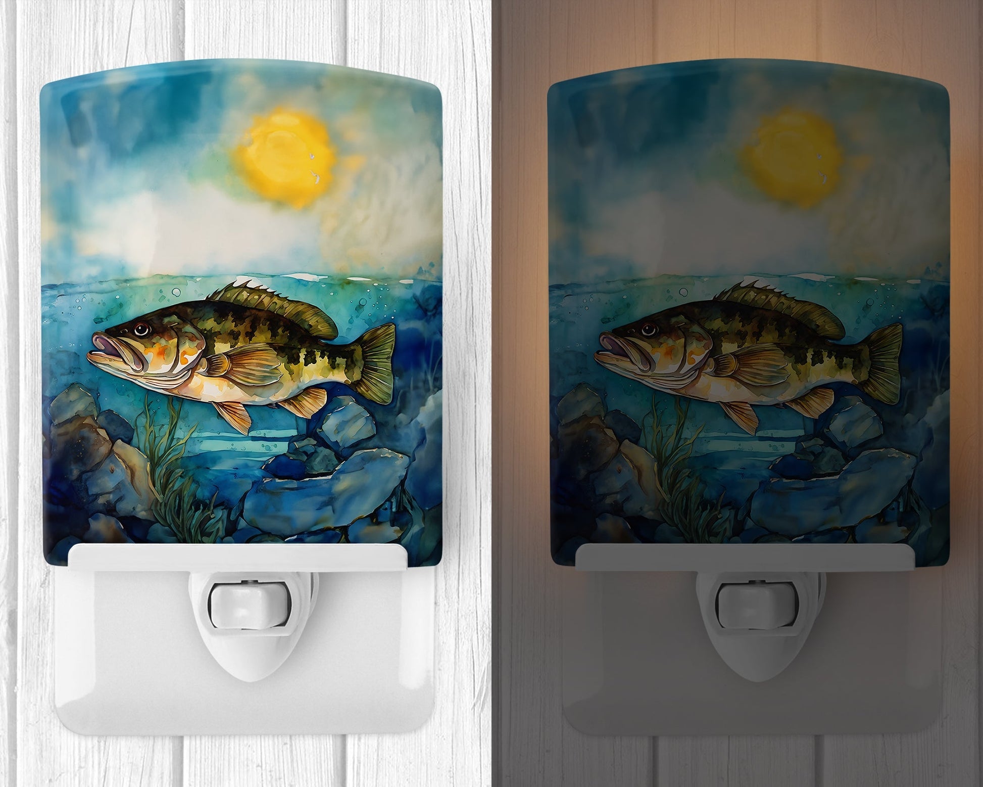 Smallmouth Bass Ceramic Night Light - One Color / One Size - Home & Garden - Home Improvement - Lights & Lighting
