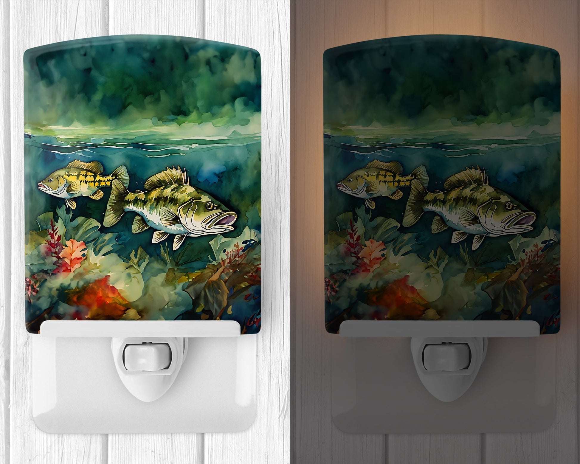 Smallmouth Bass Ceramic Night Light - One Color / One Size - Home & Garden - Home Improvement - Lights & Lighting