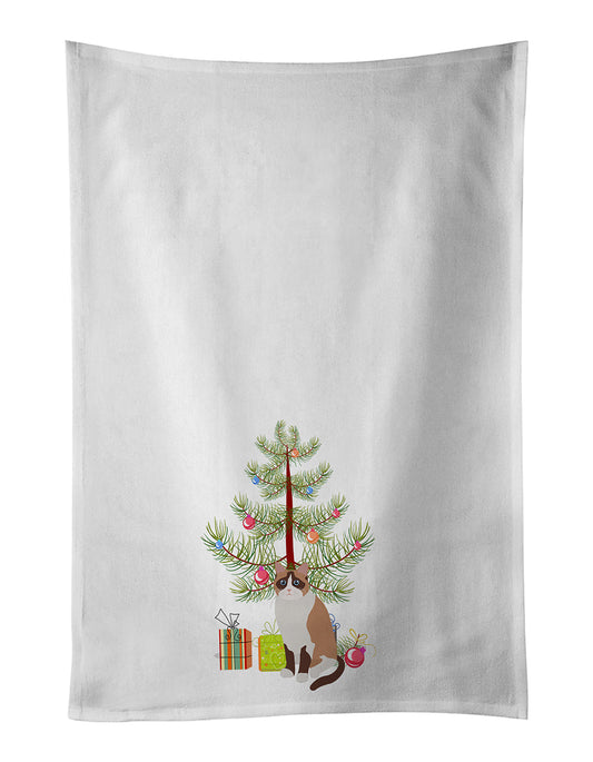 Snowshoe Cat Christmas Kitchen Towel Set of 2 - One Color / One Size - Home & Garden - Home Textile - Towels