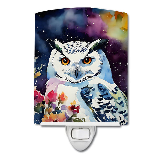 Snowy Owl Ceramic Night Light - One Color / One Size - Home & Garden - Home Improvement - Lights & Lighting - Night