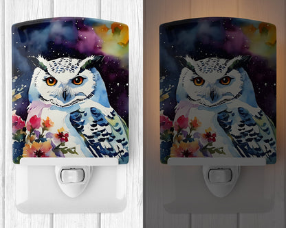 Snowy Owl Ceramic Night Light - One Color / One Size - Home & Garden - Home Improvement - Lights & Lighting - Night