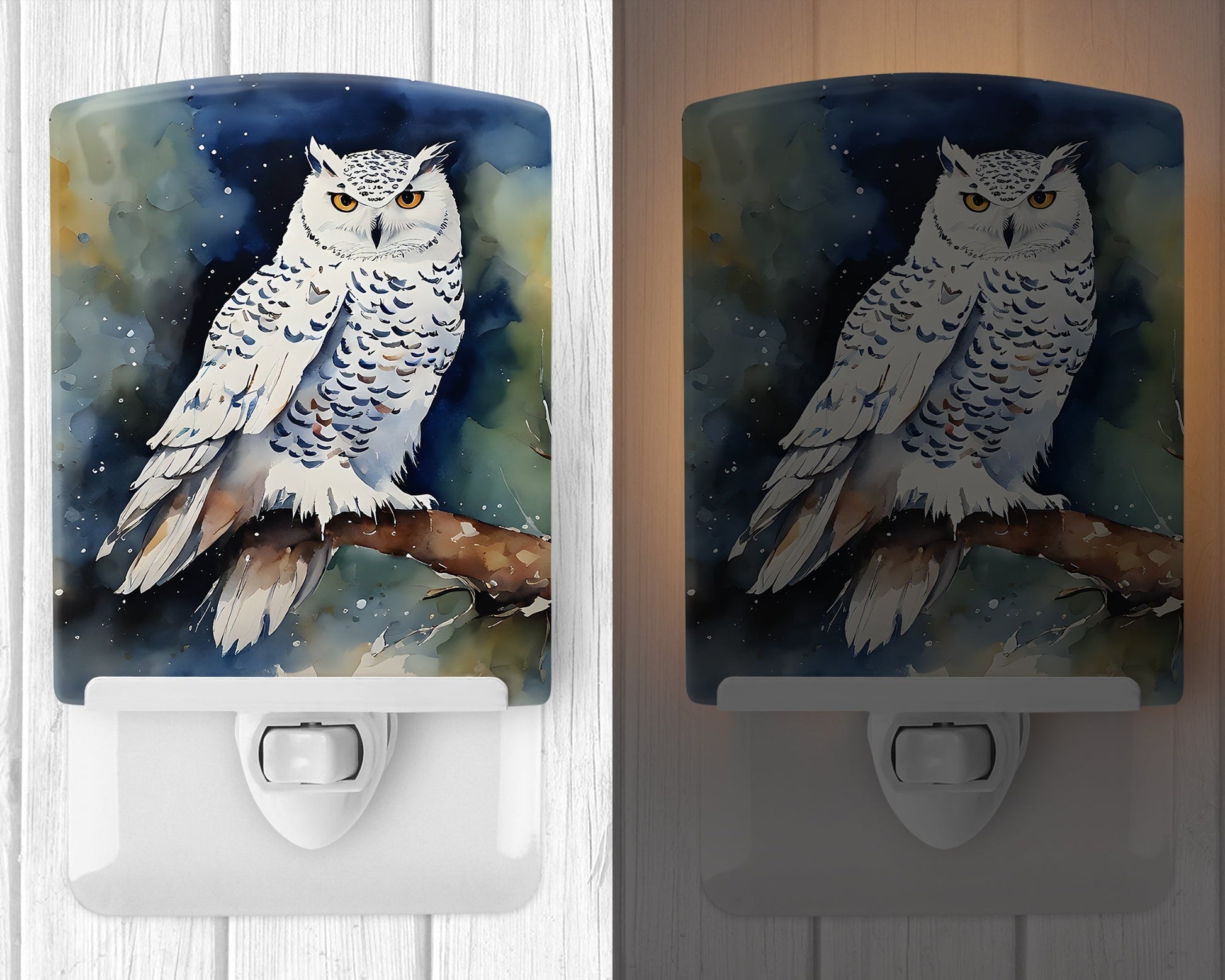 Snowy Owl Ceramic Night Light - One Color / One Size - Home & Garden - Home Improvement - Lights & Lighting - Night