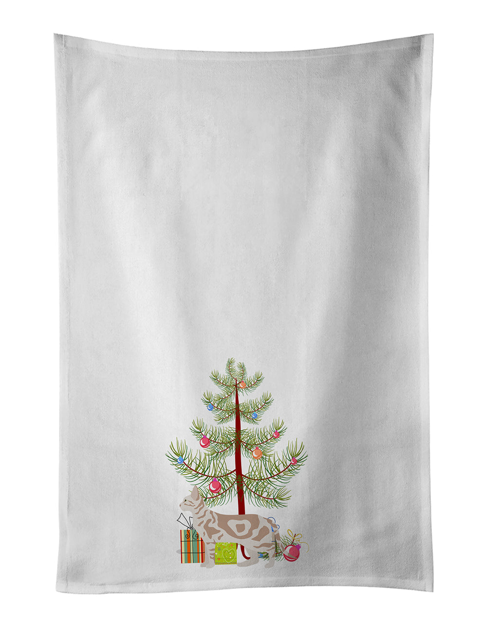 Sokoke Cat Christmas Kitchen Towel Set of 2 - One Color / One Size - Home & Garden - Home Textile - Towels