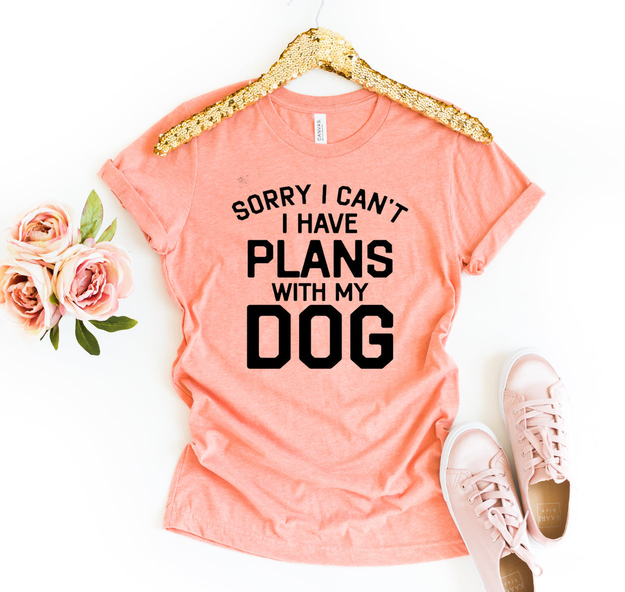 Sorry I Can’t I Have Plans With My Dog T-Shirt - Women’s Fashion - Women’s Clothing - Tops & Tees - T-Shirts