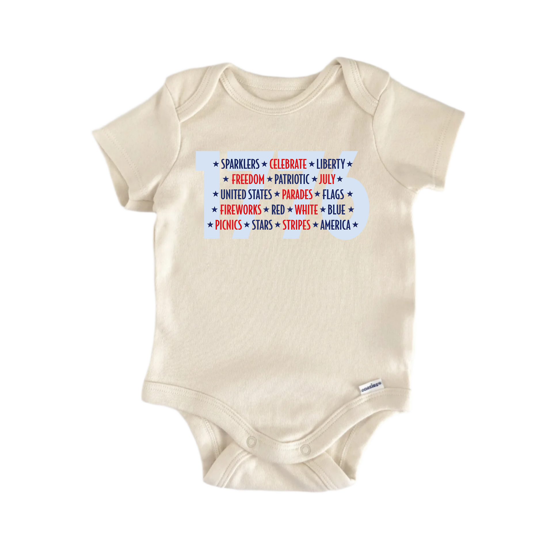 Sparkles Celebrate Liberty July 4th Patriotic - Baby Boy Girl Clothes Bodysuit - Kids & Babies - Mother & Kids - Boys’