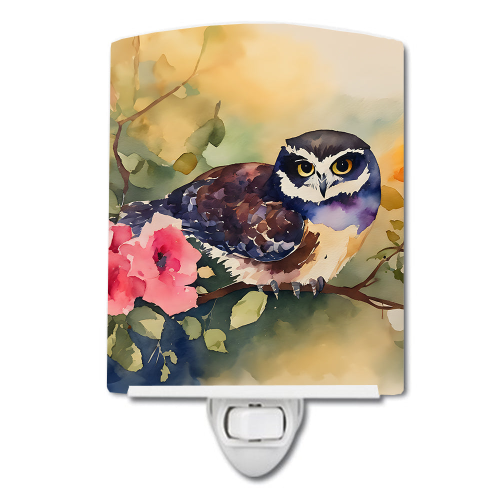 Spectacled Owl Ceramic Night Light - One Color / One Size - Home & Garden - Home Improvement - Lights & Lighting