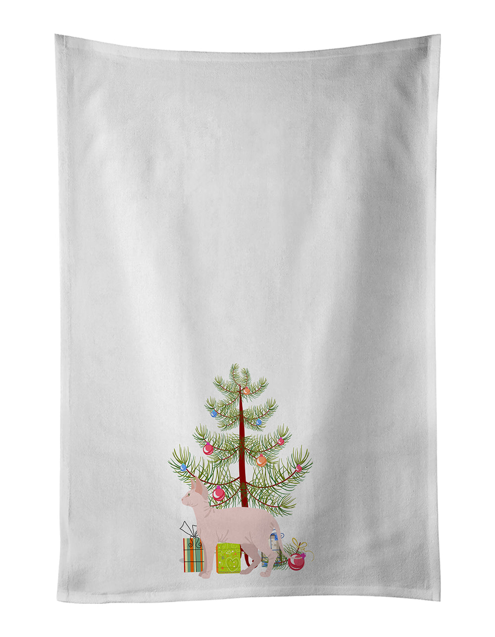 Sphynx Cat Christmas Kitchen Towel Set of 2 - One Color / One Size - Home & Garden - Home Textile - Towels