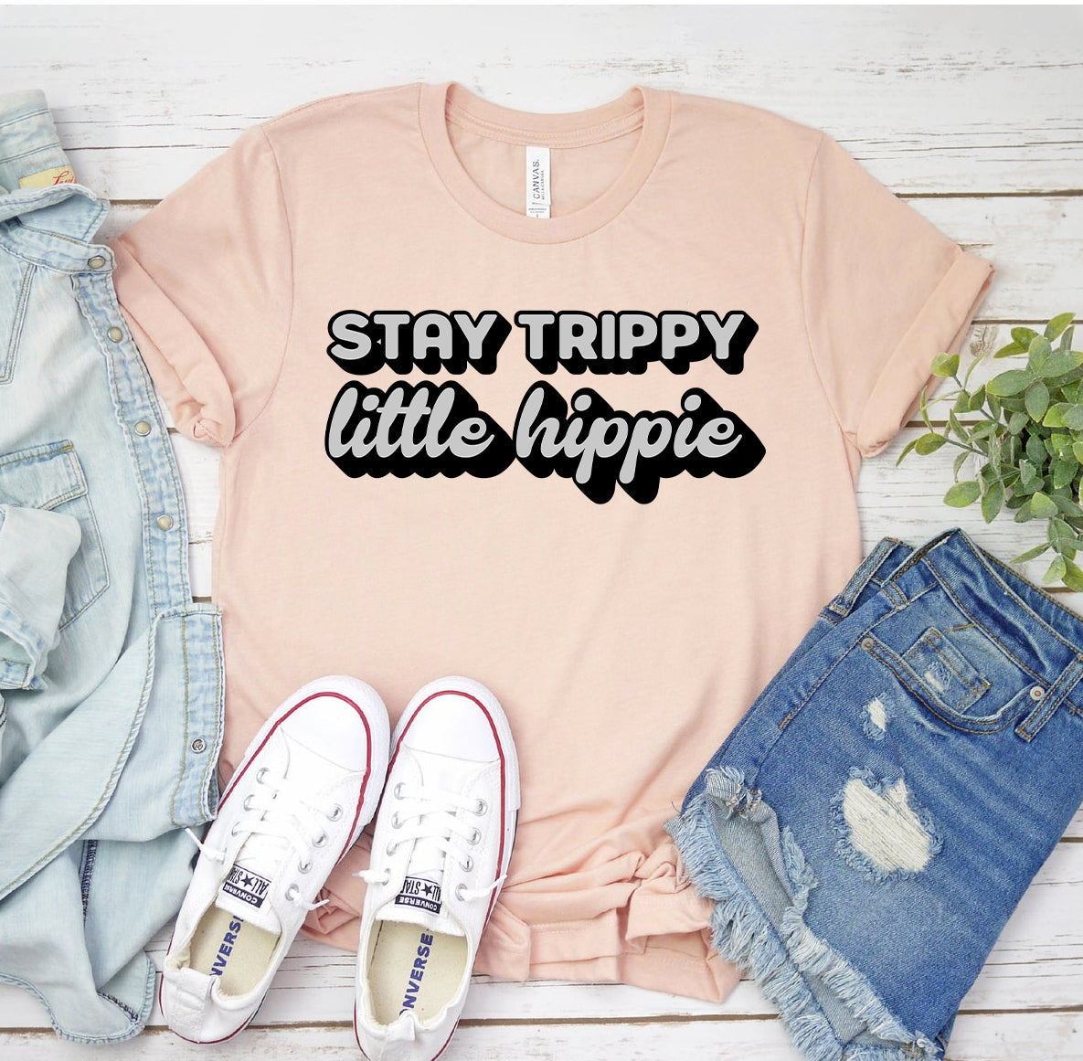 Stay Trippy Little Hippie T-Shirt - Women’s Fashion - Women’s Clothing - Tops & Tees - T-Shirts