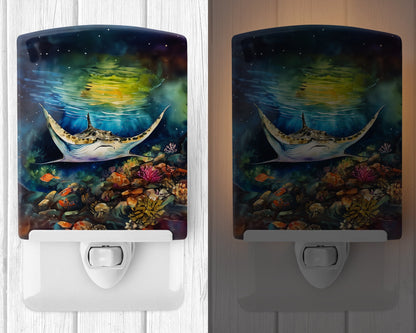 Sting Ray Ceramic Night Light - One Color / One Size - Home & Garden - Home Improvement - Lights & Lighting - Night