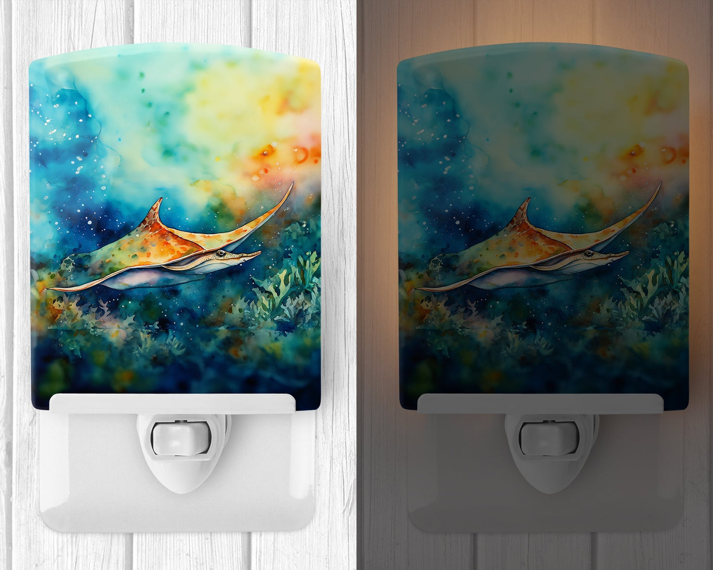 Sting Ray Ceramic Night Light - One Color / One Size - Home & Garden - Home Improvement - Lights & Lighting - Night