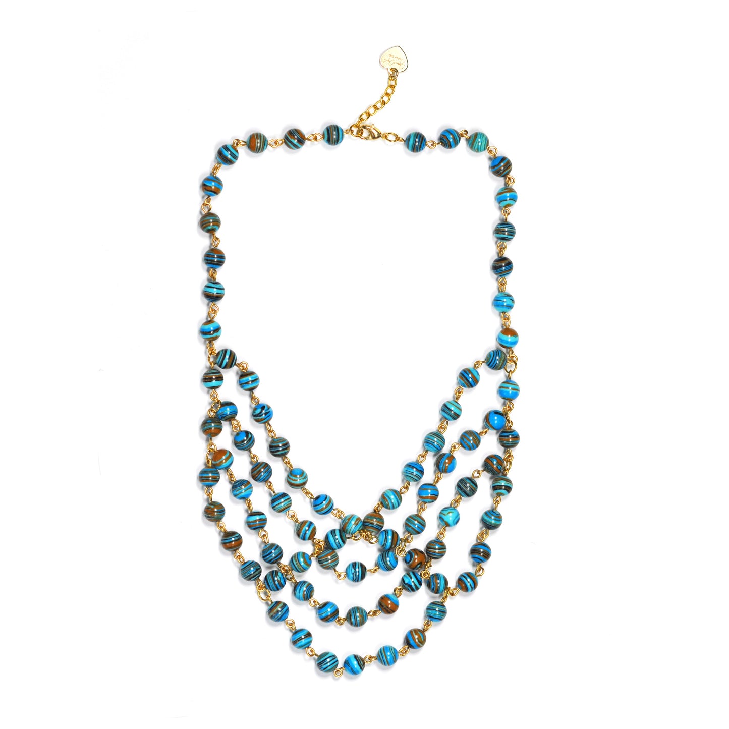 Stripe Turquoise Statement Necklace - One Color / One Size - Jewelry & Accessories - Necklaces & Pendants