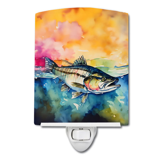 Striped Bass Ceramic Night Light - One Color / One Size - Home & Garden - Home Improvement - Lights & Lighting - Night