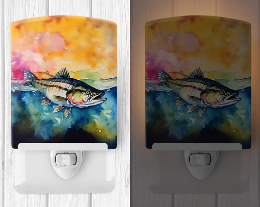 Striped Bass Ceramic Night Light - One Color / One Size - Home & Garden - Home Improvement - Lights & Lighting - Night