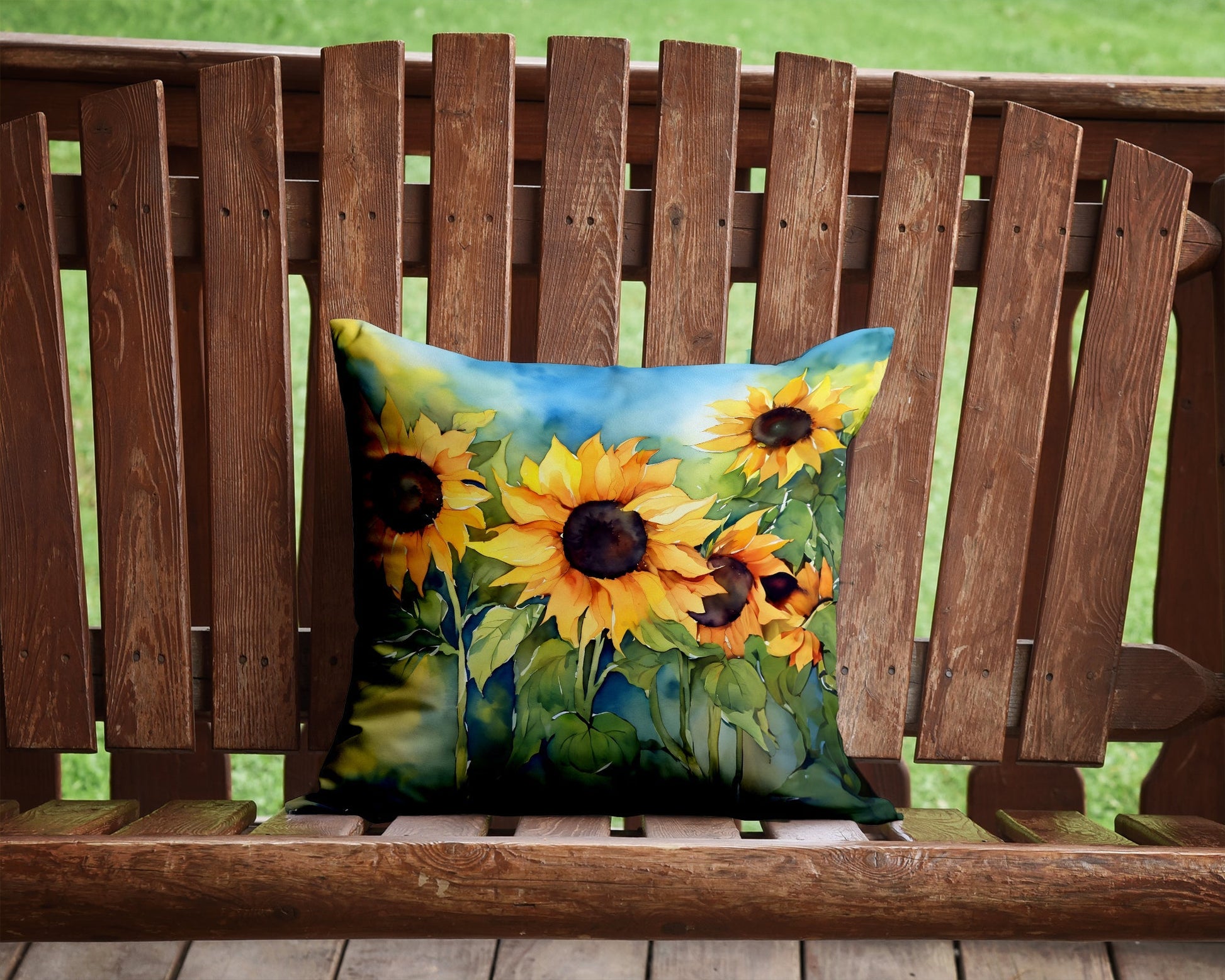 Sunflowers in Watercolor Throw Pillow - One Color / One Size - Home & Garden - Home Textile - Pillows