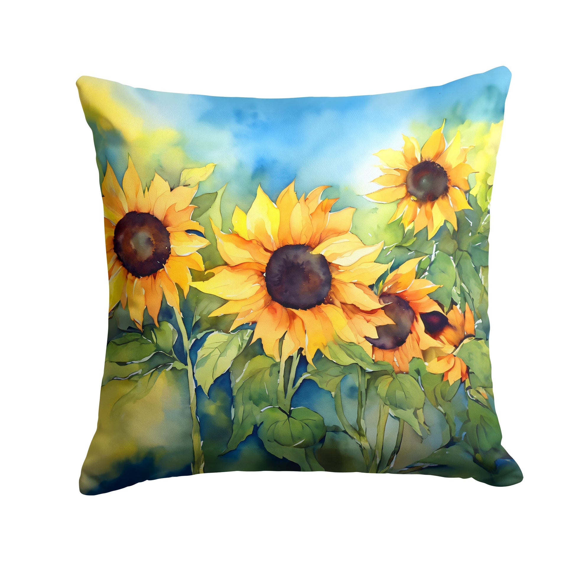 Sunflowers in Watercolor Throw Pillow - One Color / One Size - Home & Garden - Home Textile - Pillows