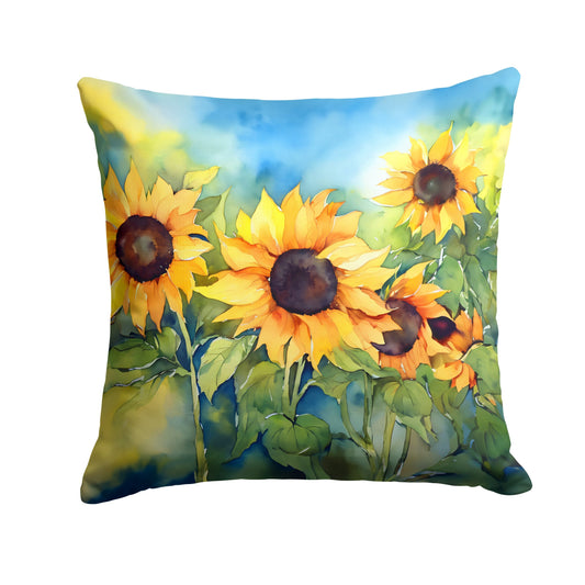 Sunflowers in Watercolor Throw Pillow - One Color / One Size - Home & Garden - Home Textile - Pillows