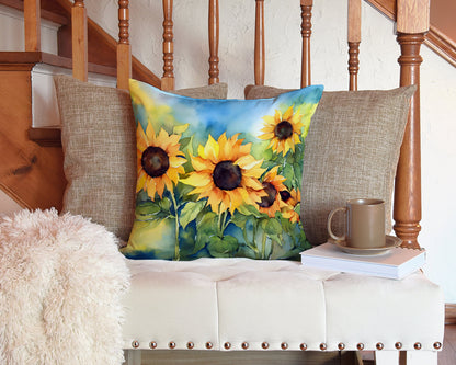 Sunflowers in Watercolor Throw Pillow - One Color / One Size - Home & Garden - Home Textile - Pillows