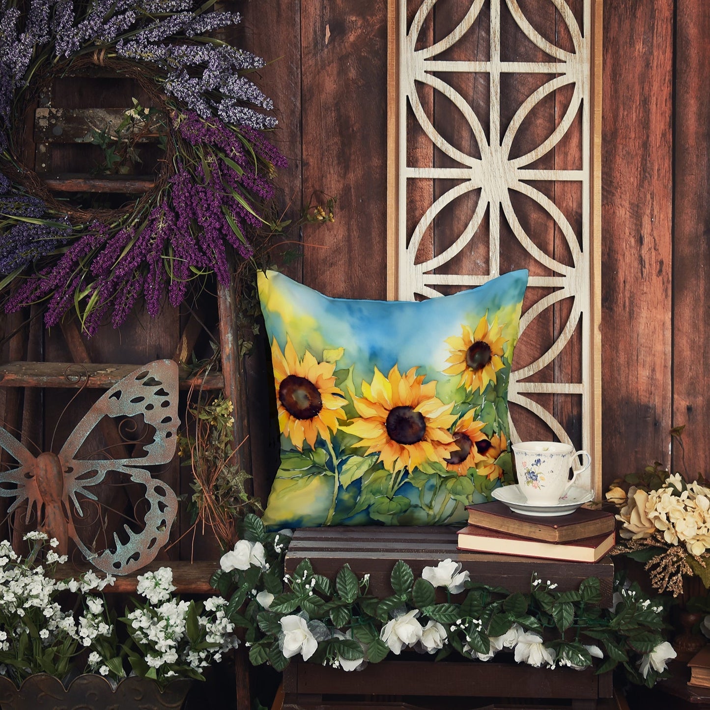 Sunflowers in Watercolor Throw Pillow - One Color / One Size - Home & Garden - Home Textile - Pillows