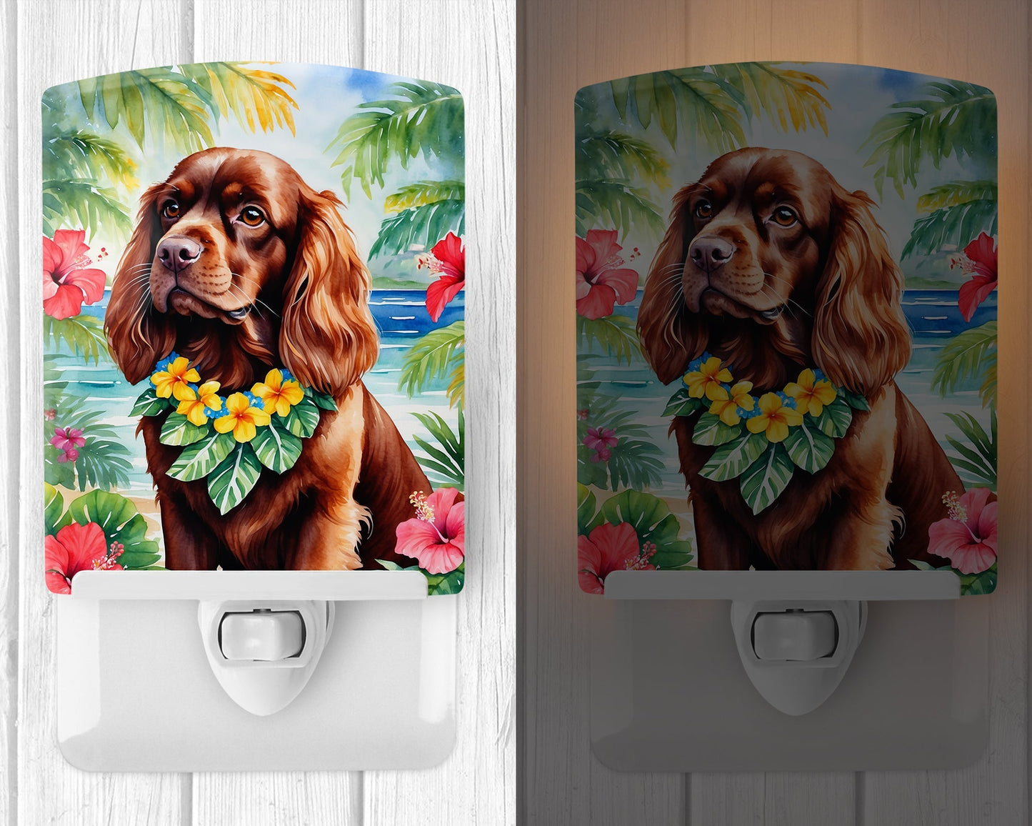 Sussex Spaniel Luau Ceramic Night Light - One Color / One Size - Home & Garden - Home Improvement - Lights & Lighting