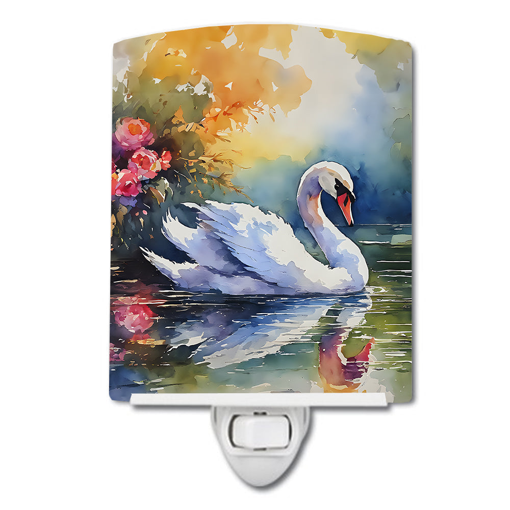 Swan Ceramic Night Light - One Color / One Size - Home & Garden - Home Improvement - Lights & Lighting - Night Lights