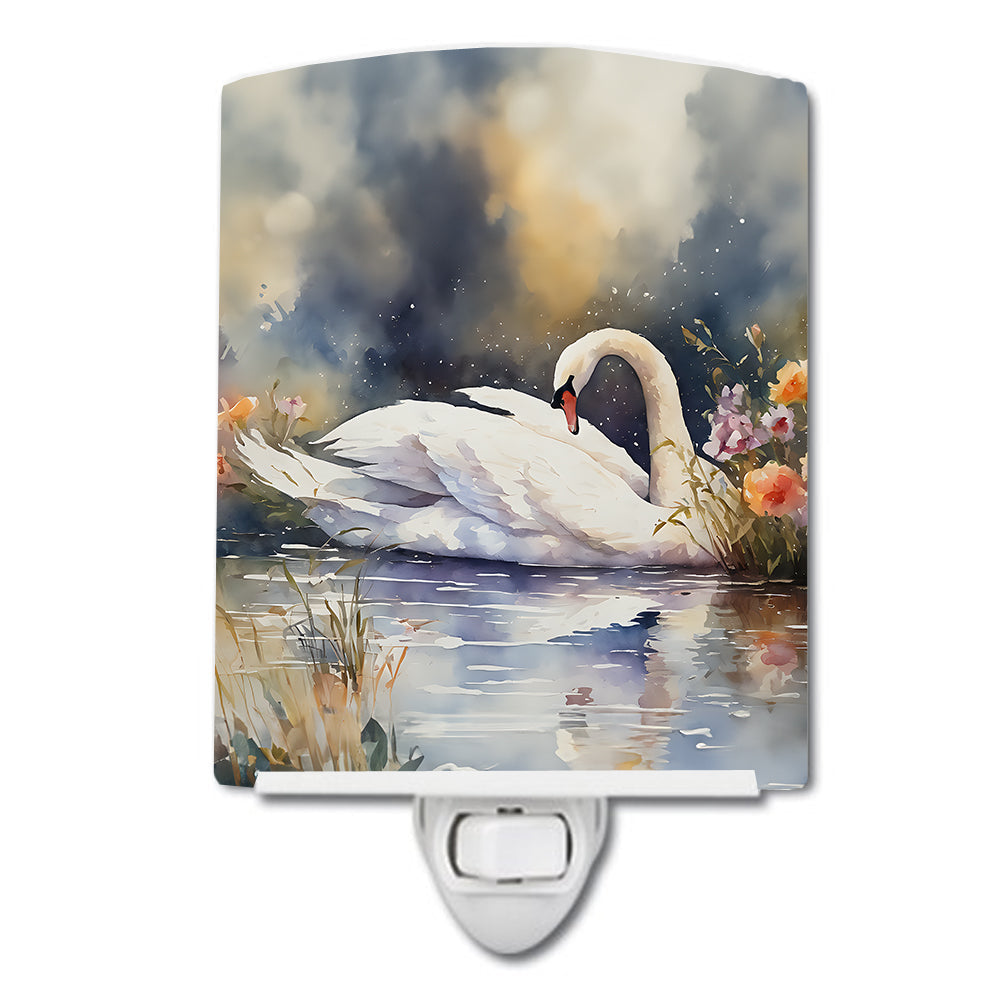 Swan Ceramic Night Light - One Color / One Size - Home & Garden - Home Improvement - Lights & Lighting - Night Lights