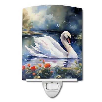 Swan Ceramic Night Light - One Color / One Size - Home & Garden - Home Improvement - Lights & Lighting - Night Lights