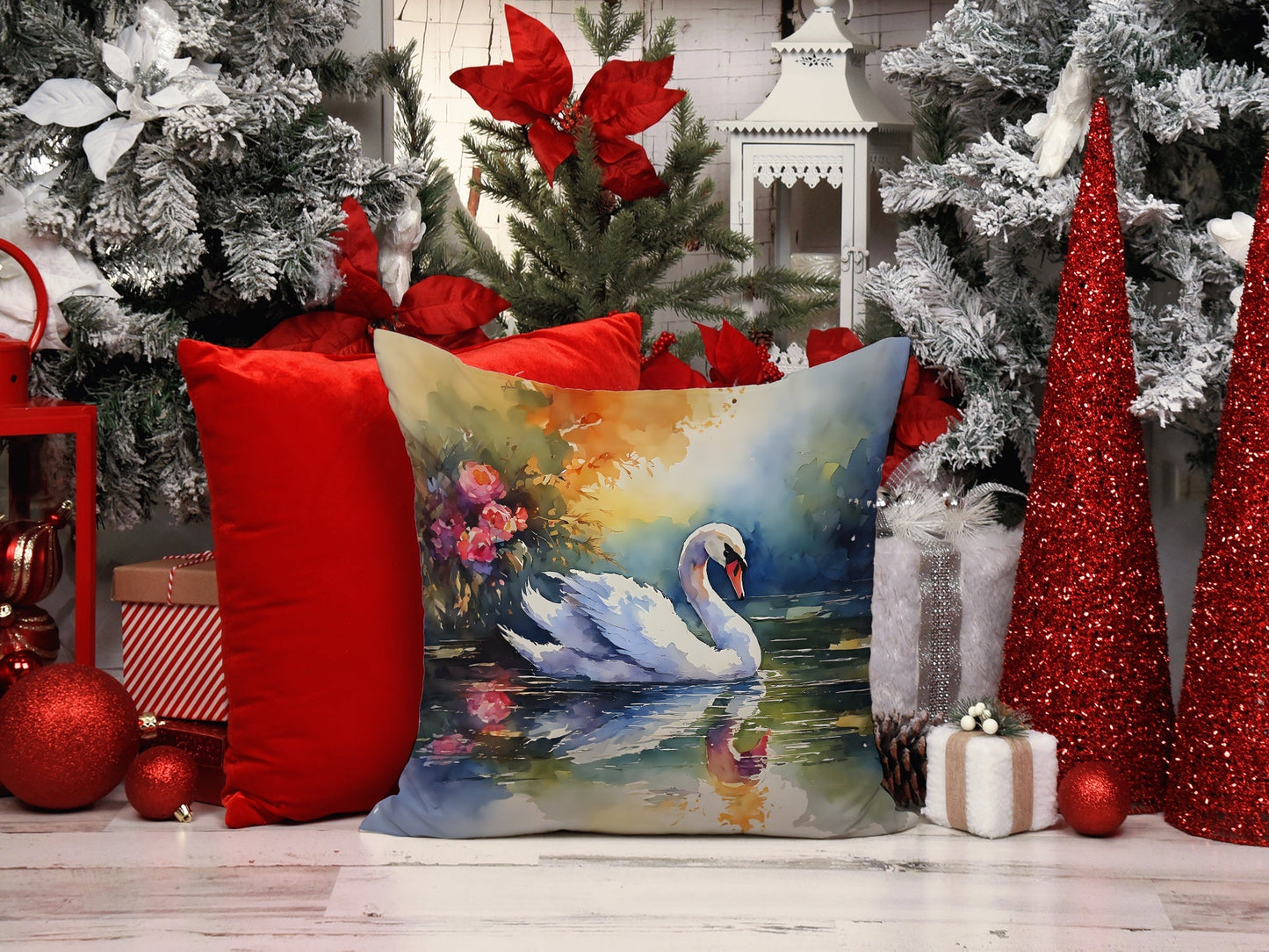Swan Throw Pillow - One Color / One Size - Home & Garden - Home Textile - Pillows