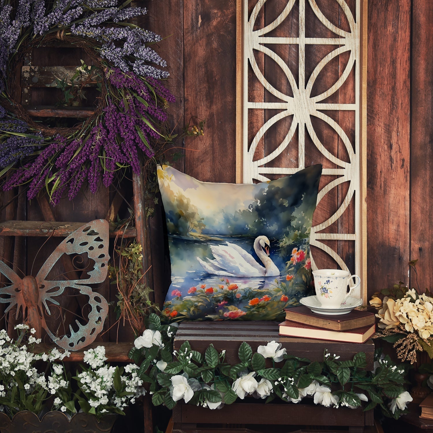 Swan Throw Pillow - One Color / One Size - Home & Garden - Home Textile - Pillows