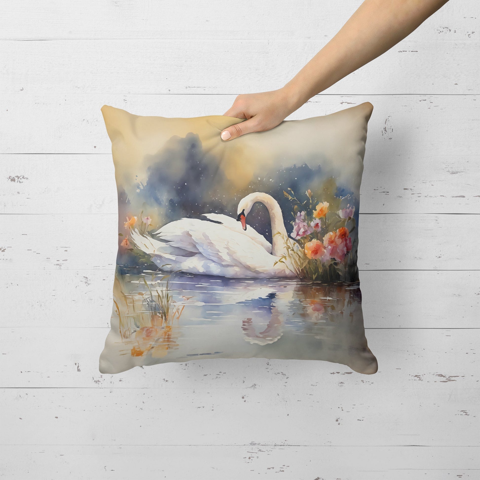 Swan Throw Pillow - One Color / One Size - Home & Garden - Home Textile - Pillows