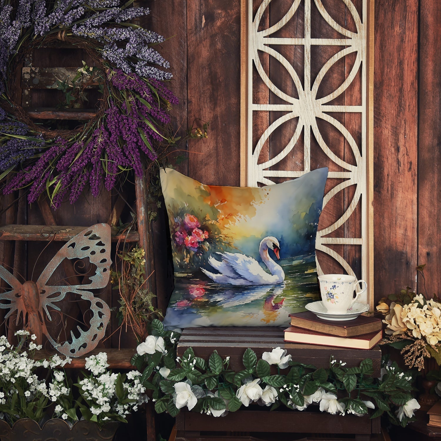 Swan Throw Pillow - One Color / One Size - Home & Garden - Home Textile - Pillows