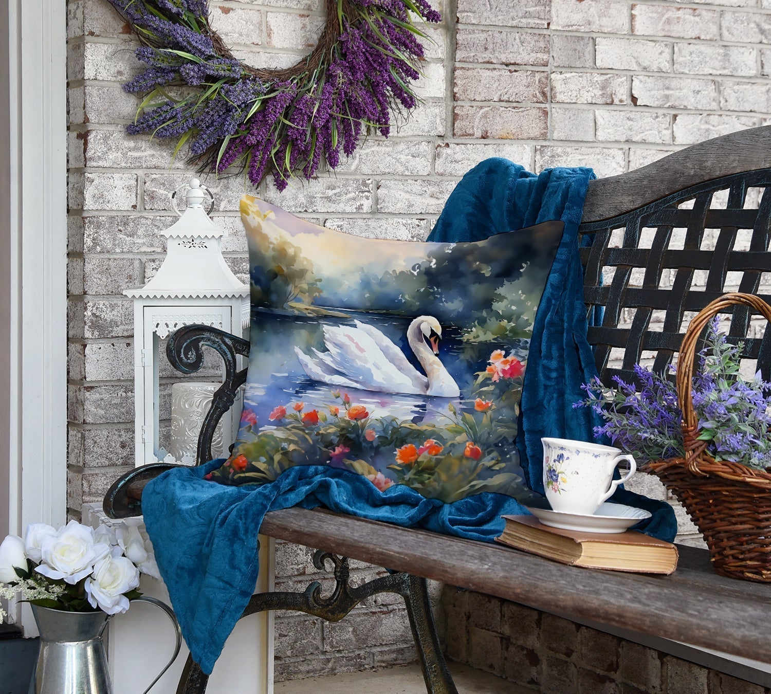 Swan Throw Pillow - One Color / One Size - Home & Garden - Home Textile - Pillows