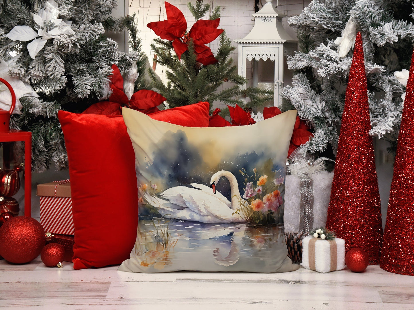 Swan Throw Pillow - One Color / One Size - Home & Garden - Home Textile - Pillows