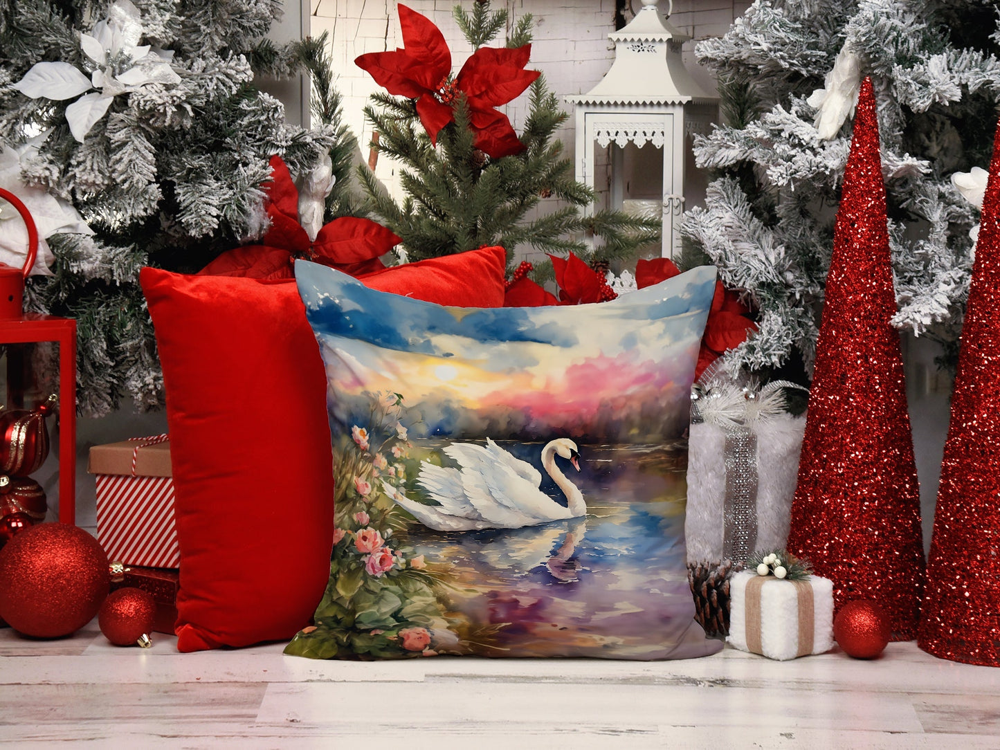 Swan Throw Pillow - One Color / One Size - Home & Garden - Home Textile - Pillows