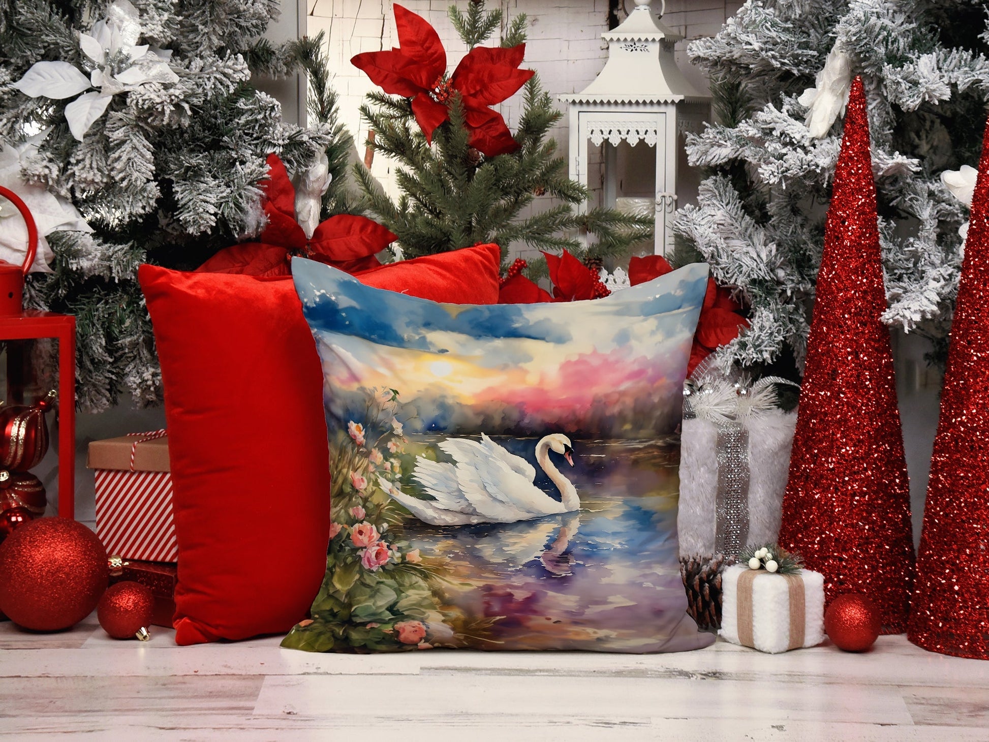 Swan Throw Pillow - One Color / One Size - Home & Garden - Home Textile - Pillows