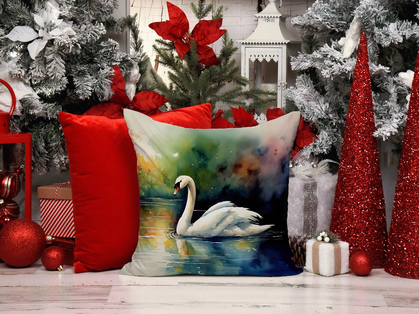 Swan Throw Pillow - One Color / One Size - Home & Garden - Home Textile - Pillows