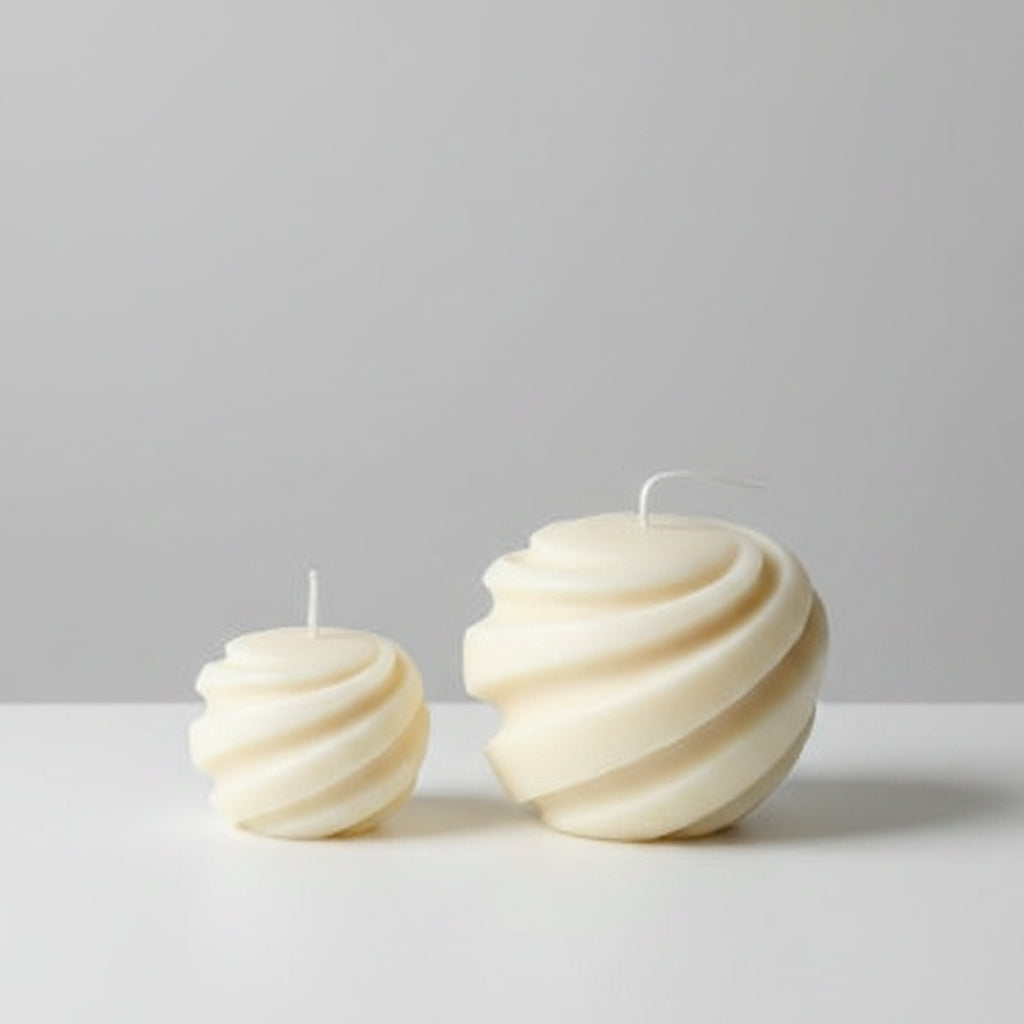 Swirl Candle Minimalist Creation - Home & Garden - Home Decor - Candles & Holders