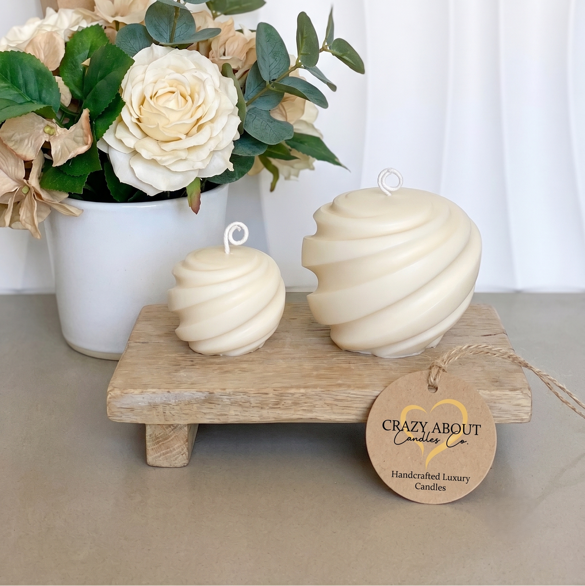 Swirl Candle Minimalist Creation - Home & Garden - Home Decor - Candles & Holders